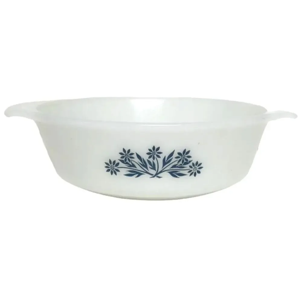 Vintage Cornflower Fire King Anchor Hocking Casserole Dish Blue Milk Glass 1 Qt